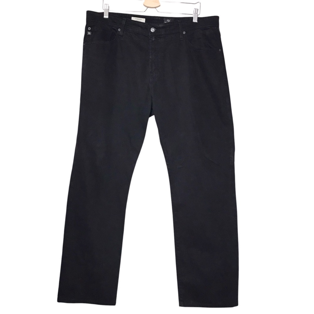 AG Adriano Goldschmied The Graduate Tailored Leg Black Suede Jean Men's Waist 38